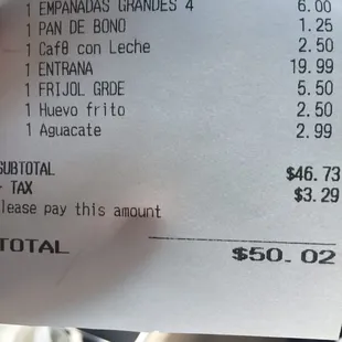 Expensive!... $3 for a side of avocado?!