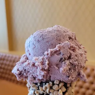 Black cherry truffle  cone