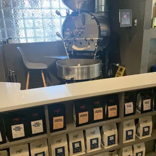 coffee and machinery display