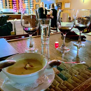 Delicious Soup the day! (potato, celery, &amp; artichoke)