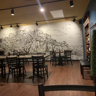 Love the mural in the back corner