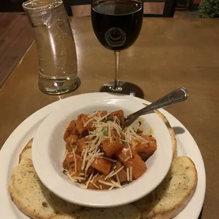 Bruschetta is served hot and is delicious