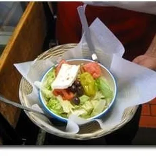 Small Greek Salad with Gyro Meat & Pita