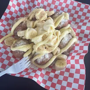 Fries oreos banana pudding concoction