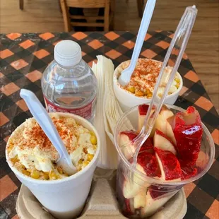 Corn and candy apple