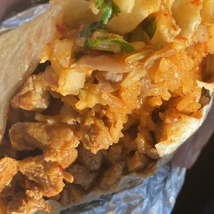 Carne asada burrito. The rice, and meat were amazing