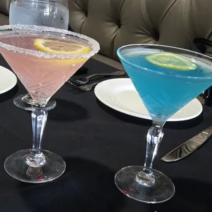 Watermelon Lemon Drop and Ocean fog cocktails