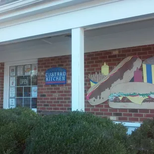 the front of the building