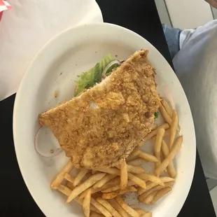 Pork fritter sandwich (other half)