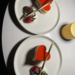 3rd course: heart shaped vanilla mouse