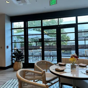 dining area with table and chairs