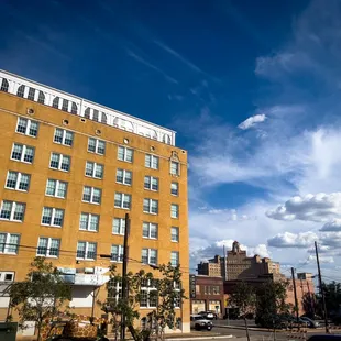 a view of the building from across the street