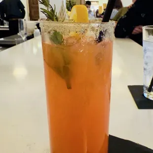 Chance (bartender) special.  Tequila Sunrise minutes the tequila add vodka.