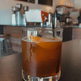 Bar area and their dessert sage drink!