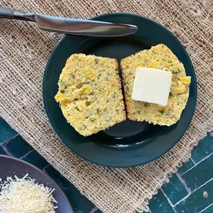 Herb-Parmesan corn muffin