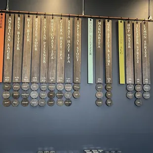 Beer menu