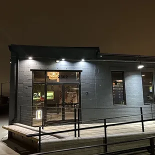 the outside of the building