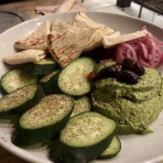 Green Hummus Plate