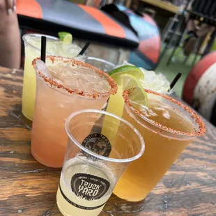 Paloma, Beer, and Margaritas.