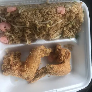 Chicken and shrimp fried rice