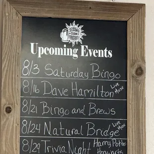 Upcoming Events August 2024