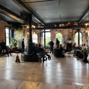 One of the sitting areas