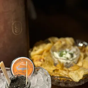 Caviar nachos