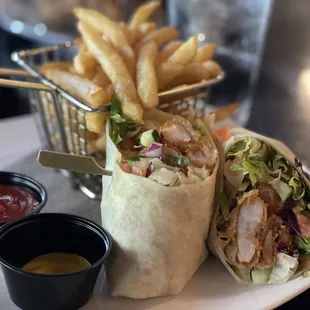 Thai popping shrimp wrap