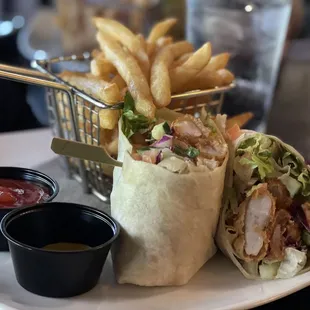 Thai popping shrimp wrap