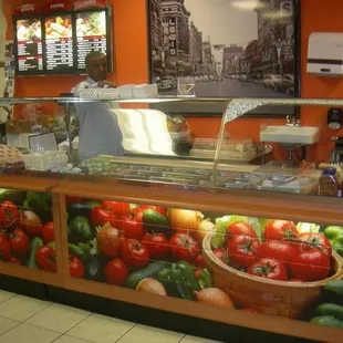 a display of fresh produce