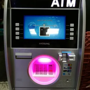 ATM is inside the store.