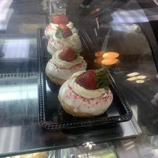 Strawberry doughnut