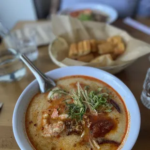 Tom Yum Shrimp Congee