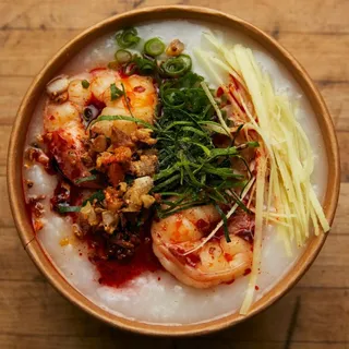 Tom Yum Shrimp Congee