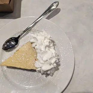 The flavor and texture of the Key Lime Pie was excellent!