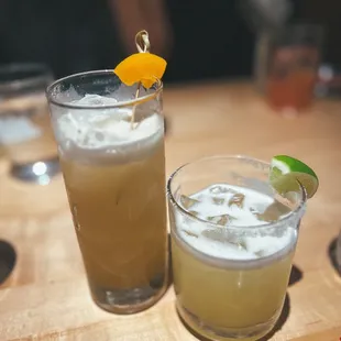 Peach oolong, yuzu margarita