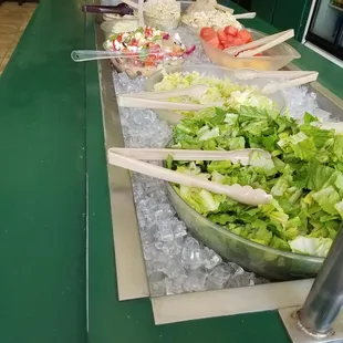 A few pics of the salad bar as well as my own creation.