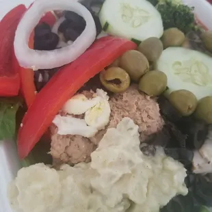 The potato salad was very good.