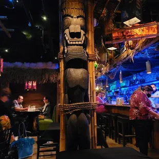 Tikis everywhere, all designed by Bamboo Ben
