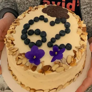 Birthday cake for age 62