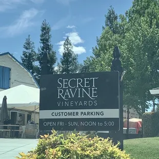 Tasting tent on the left.