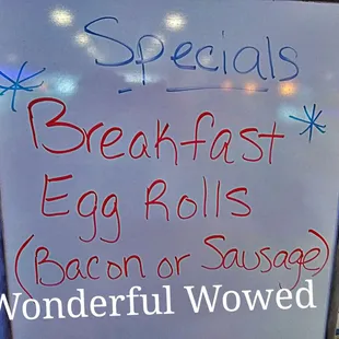 a breakfast sign