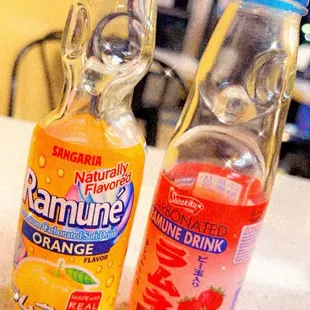 His first ramune!