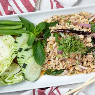 Larb E-San salad (Isan region)