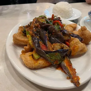 Fried Fish Eggplant Curry