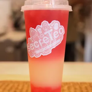 blueberry lemonade  with strawberry heart