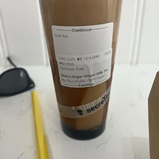 Brown Sugar Ginger Milk Tea