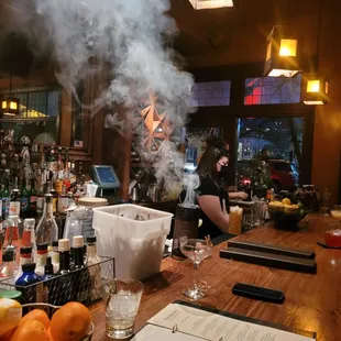 If you're sensitive to smoke, may not be the best place. GREAT DRINKS!