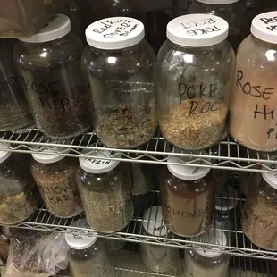 jars of herbs