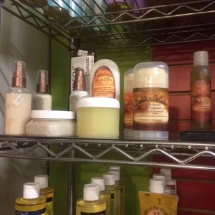 Closeup of some products.